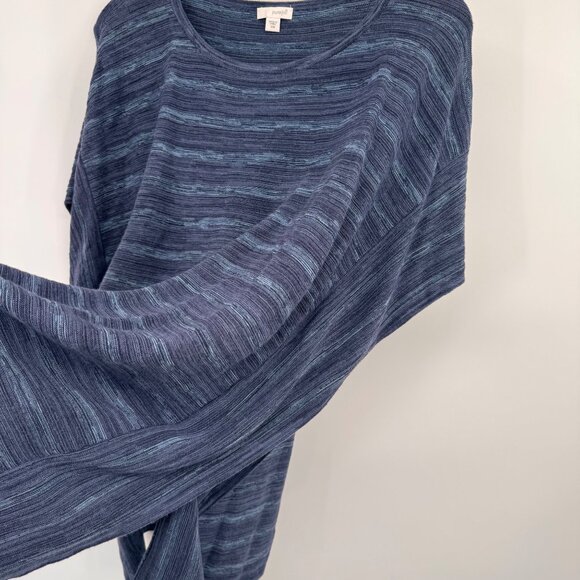 Pure Jill Womens Striped Blue Knit Top sweater Cotton size medium s/m - Picture 7 of 11